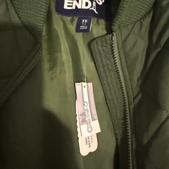 Lands' End Women's Bomber Coat, New XS Forest Green - Picture 9 of 9